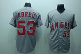 Anaheim Angels #53 Abreu grey Jerseys,baseball caps,new era cap wholesale,wholesale hats