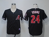 Arizona Diamondback #24 Young Black CoolBase Jerseys,baseball caps,new era cap wholesale,wholesale hats