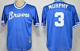 Atlanta Braves #3 Dale Murphy Mesh Batting Practice Blue Throwback Jerseys,baseball caps,new era cap wholesale,wholesale hats