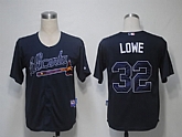 Atlanta Braves #32 Lowe Blue Cool Base Jerseys,baseball caps,new era cap wholesale,wholesale hats