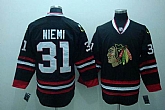 Chicago Blackhawks #31 Niemi black Jerseys 3rd,baseball caps,new era cap wholesale,wholesale hats