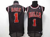 Chicago Bulls #1 Rose black red strip fans edition Jerseys,baseball caps,new era cap wholesale,wholesale hats