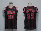 Chicago Bulls #33 Pippen black(red letters) strip Jerseys,baseball caps,new era cap wholesale,wholesale hats