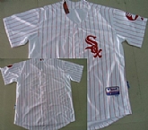 Chicago White Sox Blank White With Red Pinstripe Jerseys,baseball caps,new era cap wholesale,wholesale hats