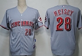 Cincinnati Reds #28 Heisey Gray Jerseys,baseball caps,new era cap wholesale,wholesale hats
