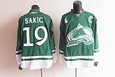 Colorado Avalanche #19 SAKIC green with C patch Jerseys,baseball caps,new era cap wholesale,wholesale hats