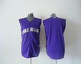 Colorado Rockies blank purple Authentic Cool Base without sleeves Jerseys,baseball caps,new era cap wholesale,wholesale hats