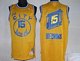 Golden State Warriors #15 Andris Biedrins yellow(Fans Edition)Jerseys,baseball caps,new era cap wholesale,wholesale hats