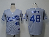 Kansas Royals #48 Soria Grey Cool Base Jerseys,baseball caps,new era cap wholesale,wholesale hats