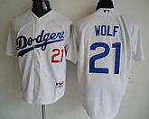 Los Angeles Dodgers #21 Wolf white Jerseys,baseball caps,new era cap wholesale,wholesale hats