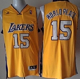 Los Angeles Lakers #15 World Peace Revolution 30 Swingman Yellow Jerseys,baseball caps,new era cap wholesale,wholesale hats