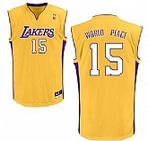 Los Angeles Lakers #15 World Peace Yellow Swingman Jerseys,baseball caps,new era cap wholesale,wholesale hats