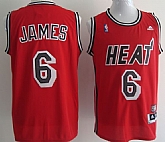 Miami Heat #6 LeBron James ABA Hardwood Classics Nights Swingman Red Jerseys,baseball caps,new era cap wholesale,wholesale hats