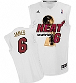 Miami Heat #6 LeBron James Revolution 30 Swingman 2012 Finals Champions White With Red Jerseys,baseball caps,new era cap wholesale,wholesale hats