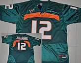 Miami Hurricanes #12 Jacory Harris Green NCAA Jerseys,baseball caps,new era cap wholesale,wholesale hats