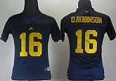 Michigan Wolverines #16 Denard Robinson Navy Blue Womens Jerseys,baseball caps,new era cap wholesale,wholesale hats