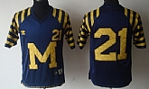 Michigan Wolverines #21 Desmond Howard Navy Blue Throwback Kids Jerseys,baseball caps,new era cap wholesale,wholesale hats