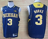 Michigan Wolverines #3 Trey Burke Navy Blue Authentic Jerseys,baseball caps,new era cap wholesale,wholesale hats