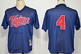 Minnesota Twins #4 Paul Molitor Mesh Batting Practice Navy Blue Throwback Jerseys,baseball caps,new era cap wholesale,wholesale hats