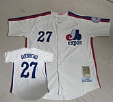 Montreal Expos #27 Vladimir Guerrero White Throwback Jerseys,baseball caps,new era cap wholesale,wholesale hats