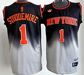 New York Knicks #1 Amare Stoudemire Black And Gray Fadeaway Fashion Jerseys,baseball caps,new era cap wholesale,wholesale hats