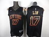 New York Knicks #17 Jeremy Lin Black With Yellow Shadow Jerseys,baseball caps,new era cap wholesale,wholesale hats