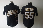 Oakland Athletics #55 matsui black Jerseys,baseball caps,new era cap wholesale,wholesale hats