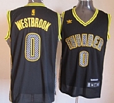 Oklahoma City Thunder #0 Russell Westbrook Black Electricity Fashion Jerseys,baseball caps,new era cap wholesale,wholesale hats