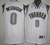 Oklahoma City Thunder #0 Russell Westbrook Revolution 30 Swingman White With Black Jerseys,baseball caps,new era cap wholesale,wholesale hats