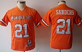 Oklahoma State Cowboys #21 Barry Sanders Orange Throwback Kids Jerseys,baseball caps,new era cap wholesale,wholesale hats