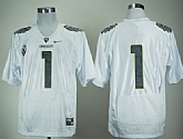 Oregon Ducks #1 Fan White Pro Combat College NCAA Jerseys,baseball caps,new era cap wholesale,wholesale hats