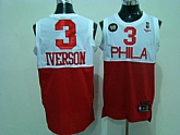 Philadelphia 76ers #3 Allen Iverson 10th White-Red Jerseys,baseball caps,new era cap wholesale,wholesale hats