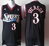 Philadelphia 76ers #3 Allen Iverson Revolution 30 Swingman Black Jerseys,baseball caps,new era cap wholesale,wholesale hats