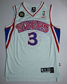 Philadelphia 76ers #3 Iverson White Red Brim Swingman Jerseys,baseball caps,new era cap wholesale,wholesale hats