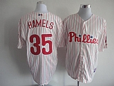 Philadelphia Phillies #35 Colbert Hamels white with red pinstripe Jerseys,baseball caps,new era cap wholesale,wholesale hats