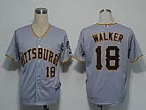 Pittsburgh Pirates #18 Walker Grey Cool Base Jerseys,baseball caps,new era cap wholesale,wholesale hats