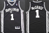 San Antonio Spurs #1 Tracy McGrady Revolution 30 Swingman Black Jerseys,baseball caps,new era cap wholesale,wholesale hats