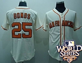 San Francisco Giants #25 Barry Bonds cream world series Jerseys,baseball caps,new era cap wholesale,wholesale hats
