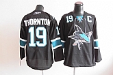 San Jose Sharks #19 THORNTON black with c patch Jerseys,baseball caps,new era cap wholesale,wholesale hats