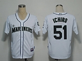 Seattle Mariners #51 Ichiro White Cool Base Jerseys,baseball caps,new era cap wholesale,wholesale hats