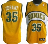 Seattle Supersonics #35 Kevin Durant Yellow Swingman Jerseys,baseball caps,new era cap wholesale,wholesale hats