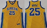 Simeon High School #25 Rose Yellow Jerseys,baseball caps,new era cap wholesale,wholesale hats