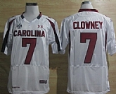 South Carolina Gamecocks #7 Jadeveon Clowney White Jerseys,baseball caps,new era cap wholesale,wholesale hats