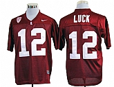 Standford Cardinals #12 Andrew Luck Red NCAA Jerseys,baseball caps,new era cap wholesale,wholesale hats