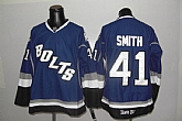 Tampa Bay Lightning #41 SMITH Blue Jerseys,baseball caps,new era cap wholesale,wholesale hats