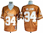 Texas Longhorns #34 Williams Yellow NCAA Jerseys,baseball caps,new era cap wholesale,wholesale hats