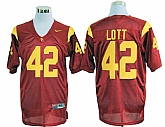 USC Trojans #42 Lott Red NCAA Jerseys,baseball caps,new era cap wholesale,wholesale hats