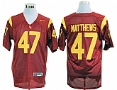 USC Trojans #47 Matthews Red NCAA Jerseys,baseball caps,new era cap wholesale,wholesale hats