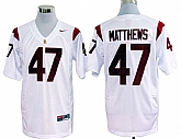 USC Trojans #47 Matthews White NCAA Jerseys,baseball caps,new era cap wholesale,wholesale hats