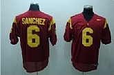 USC Trojans #6 Sanchez Red NCAA Jerseys,baseball caps,new era cap wholesale,wholesale hats